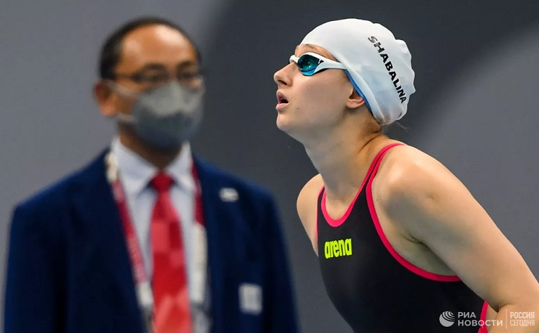 epa09428629 Valeriia Shabalina RPC competes in the Women's 100m Butterfly - S14 Swimming at the Tokyo Aquatics Centre. Tokyo 2020 Paralympic Games, Tokyo, Japan, Wednesday 25 August 2021. EPA-EFE/Joel Marklund for OIS HANDOUT EDITORIAL USE ONLY/NO SALES